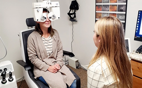 Eye Doctor Lindsey Wilson Examining Patient