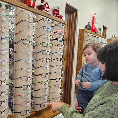 Patients Looking At Glasses
