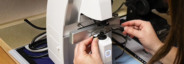 Staff Member Making Perscription Lenses